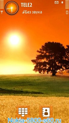 Sun and Tree - скачать темы для Нокиа 5800, 5230, N97